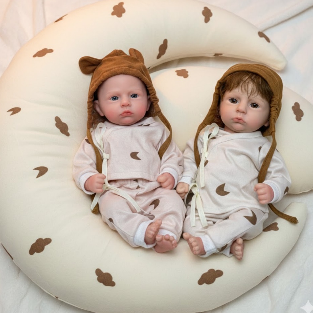 Reborn Baby Doll Silicone Realistic - AnjoDoll 33CM Bemalte/Unbemalte Silikon-Reborn-Puppen, hübscher Cameron,