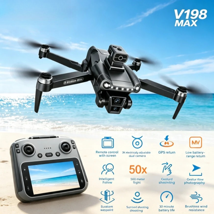 Original V198MAX Faltbare GPS- – Fpv Brushless Rc Drone 4K Bewertung und Preis