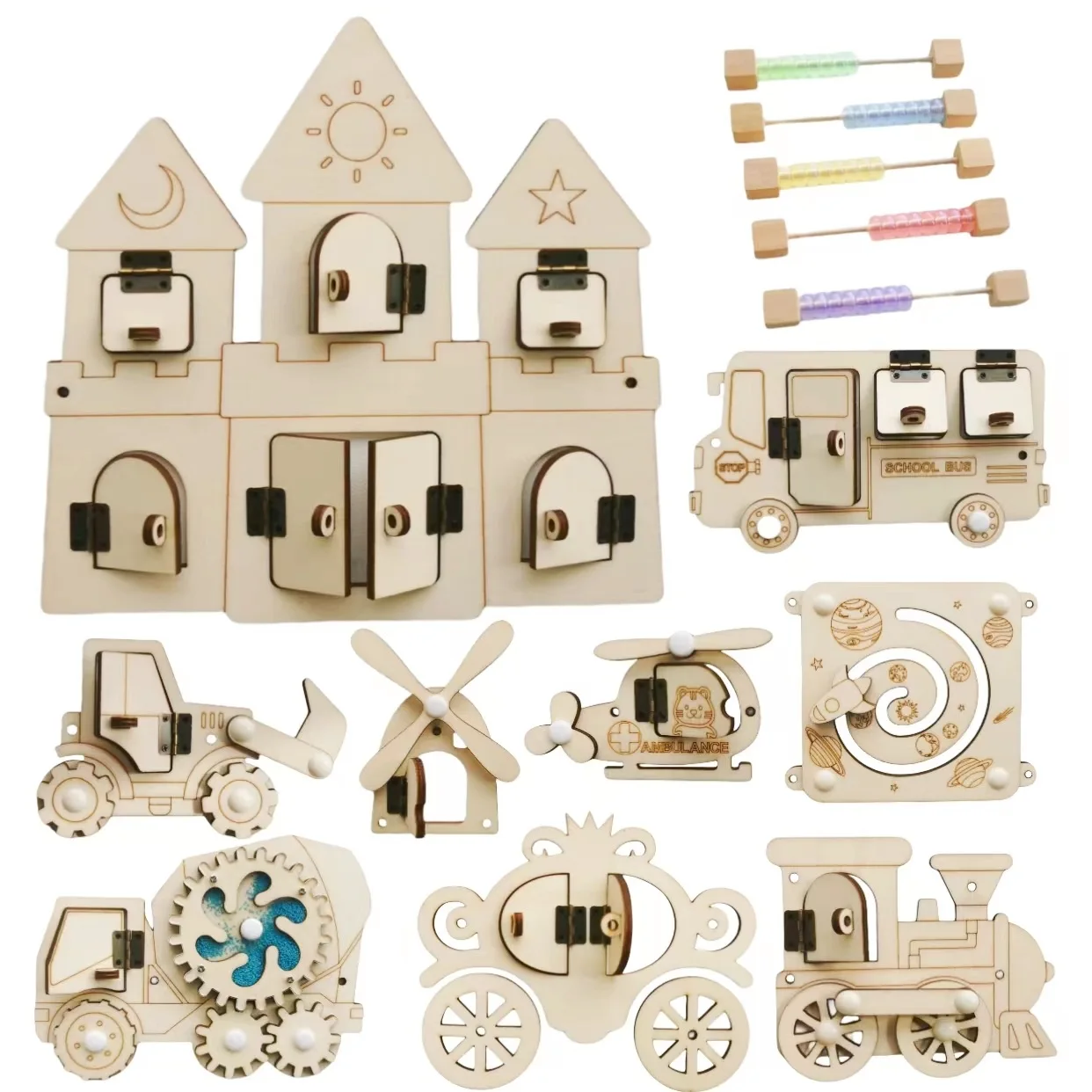 Montessori Beschäftigt Bord DI – Montessori Wooden Busy Board Toddler Bewertung und Preis